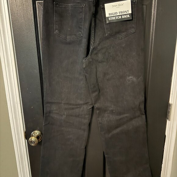 NWT Judy Bue 90s Black Distressed Stretch Rigid Front Denim 9/29 - Picture 4 of 5